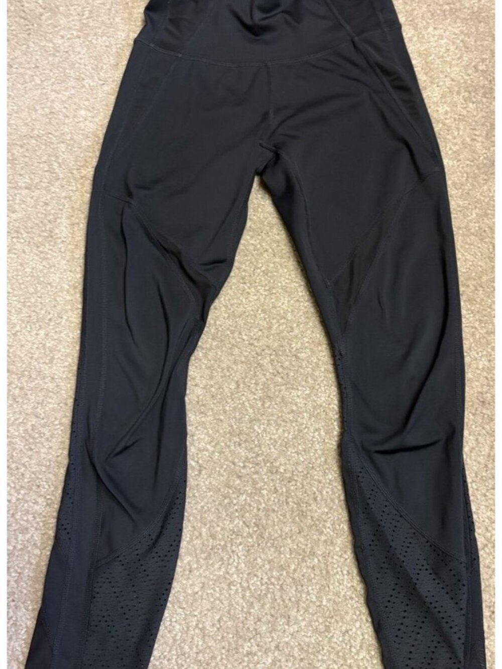 Athleta Leggings Womens XS Extra Small Black Precision 7/8 Ankle Tight Lazer Cut